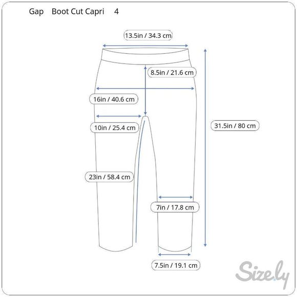 Gap Womens Boot Cut Capri Jeans Stretch Blue Size 4 Y2K - Picture 8 of 8